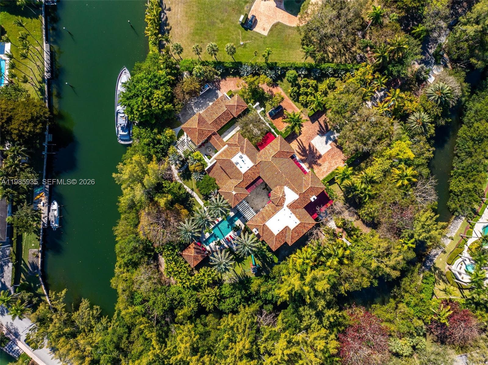 Single Family Residence at 9401 Journeys End Rd, Coral Gables FL 33156