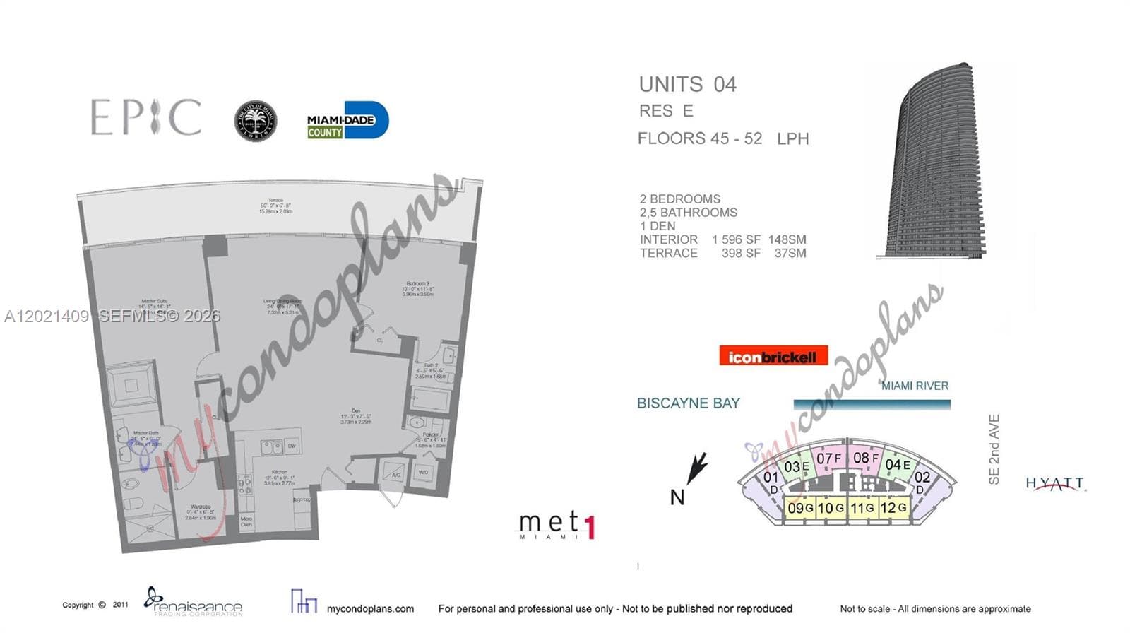 Condominium at 200 Biscayne Boulevard Way # 5004, Miami FL 33131