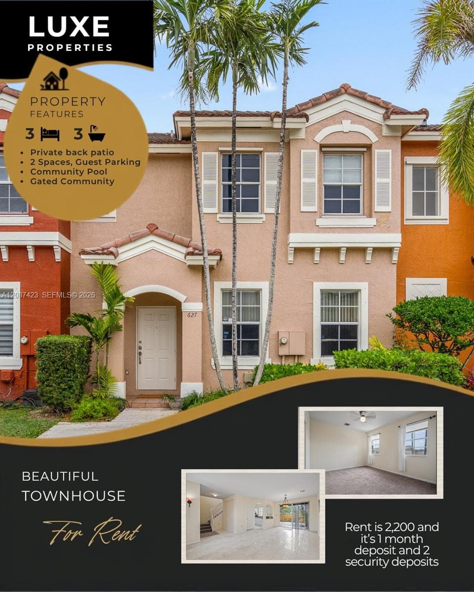 Townhouse at 645 E Mowry Ct, Homestead FL 33030